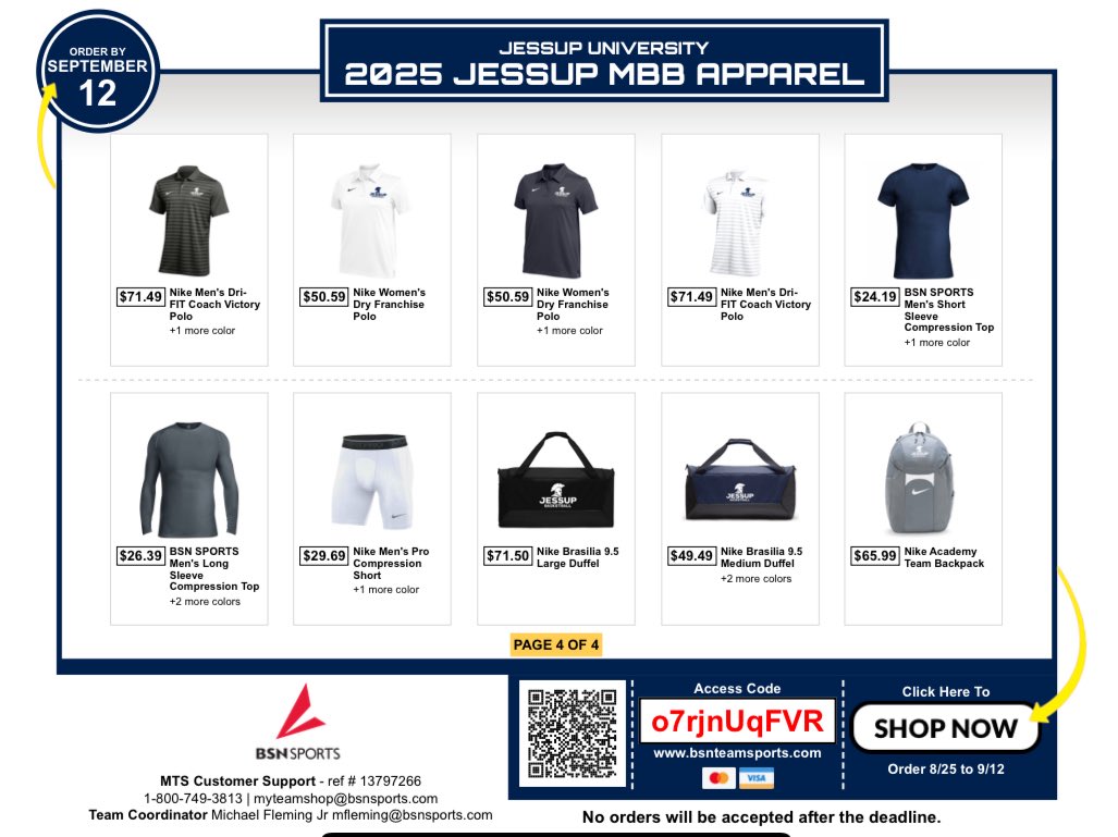 Jessup MBB (@jessup_mbb) on Twitter photo ๐ฎ๐ฌ๐ฎ๐ฑ ๐๐ฒ๐๐๐๐ฝ ๐ ๐๐ ๐ง๐ฒ๐ฎ๐บ ๐ฆ๐๐ผ๐ฟ๐ฒ ๐ถ๐ ๐ป๐ผ๐ ๐ผ๐ฝ๐ฒ๐ป!
- Family, friends and fans get your Jessup MBB apparel while you can. 
- Store Open From: August 25 - September 12, 2025
- Store website link in bio and Use access code o7rjnUqFVR ๐ฎ๐ฌ๐ฎ๐ฑ ๐๐ฒ๐๐๐๐ฝ ๐ ๐๐ ๐ง๐ฒ๐ฎ๐บ ๐ฆ๐๐ผ๐ฟ๐ฒ ๐ถ๐ ๐ป๐ผ๐ ๐ผ๐ฝ๐ฒ๐ป!
- Family, friends and fans get your Jessup MBB apparel while you can. 
- Store Open From: August 25 - September 12, 2025
- Store website link in bio and Use access code o7rjnUqFVR