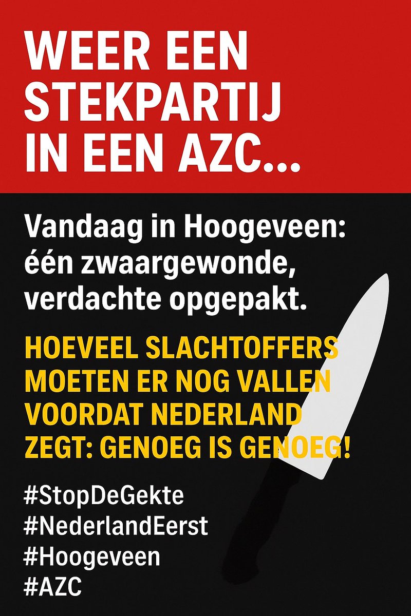 Steekpartij in AZC Hoogeveen