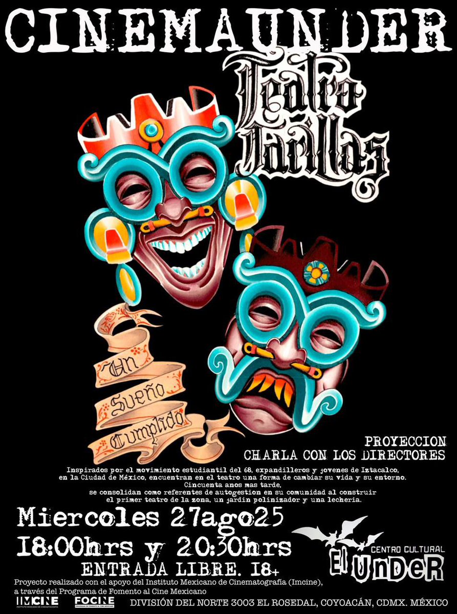 #LuchasEnAgenda | Miércoles, 27 de agosto | CDMX

No te pierdas las últimas funciones en la ciudad de “Teatro Jarillas: un sueño cumplido”.

🚩 CinemaUnder, Miguel Ángel de quevedo 3003.
Dos funciones: 6 pm y 8:30 pm