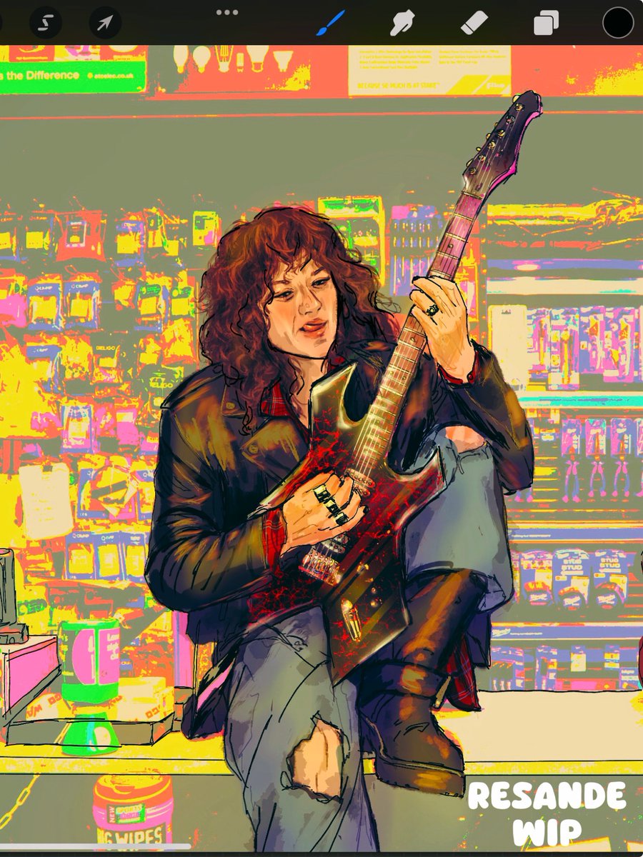 1resande1's tweet photo. birthday wip cause i don’t have time to finish it. #steddie https://t.co/RxAavcXO2Q