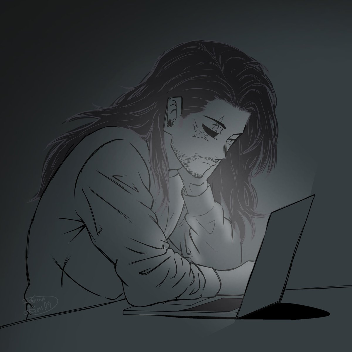 YourMamaNature's tweet photo. I’d like to think by the time 1-A graduates his hair has gotten pretty long.
•
•
•
•
[ #ShotaAizawa #Eraserhead #MHA ] https://t.co/jTNhMV9QEp