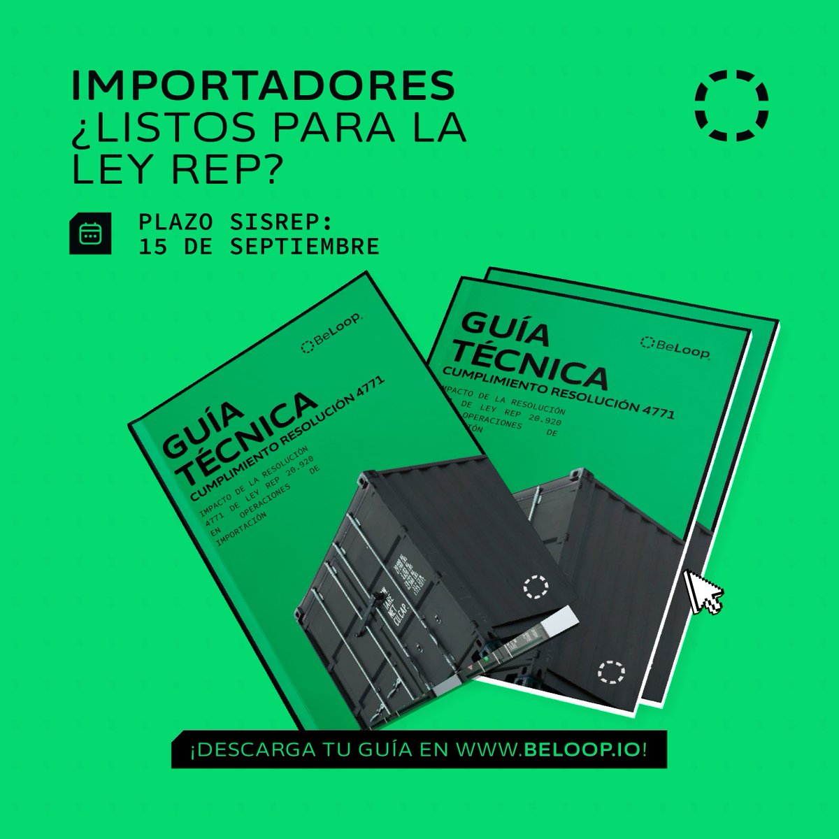 BeLoop_Latam's tweet photo. ⚠️ ÚLTIMO AVISO IMPORTADORES ⚠️
15/09: Plazo final SISREP. Resolución 4771 en marcha.  Si importas:
• Envases
• Electrónicos
• Neumáticos
DEBES declarar tus toneladas 2024 YA.  Riesgos: • Multas hasta 10.000 UTA. Comenta "REP" y recibe nuestra GUÍA TÉCNICA GRATUITA.  #LeyREP https://t.co/7135zTJxAe