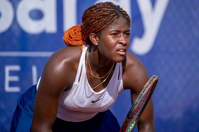 gyezi_'s tweet photo. 🤹’ 19'yr Old American Clervie Ngounoue — forces a decider against Anna Kalinskaya [0-6 7-5 0:0] 
#ISOpen 
File 📸 https://t.co/rjvg6qlYOJ