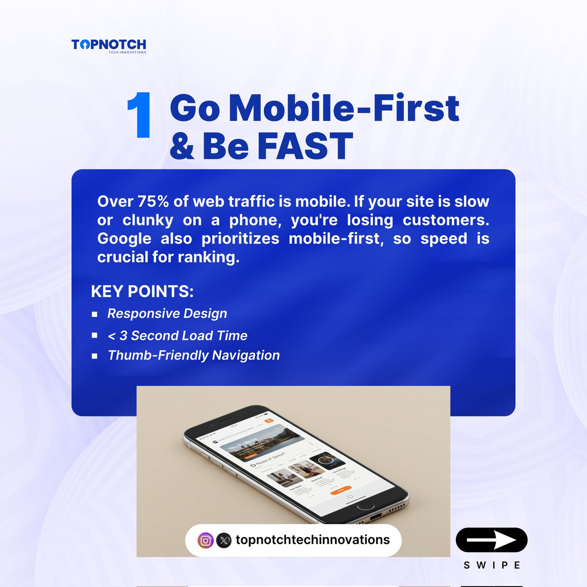 TopnotchTechHQ's tweet photo. Is your website silently draining your business?

In 2025, a weak website = lost sales.
Your website isn’t just an online presence, it’s your digital storefront. If it’s not built right, customers will leave before you even notice. https://t.co/a4OyjDfA14