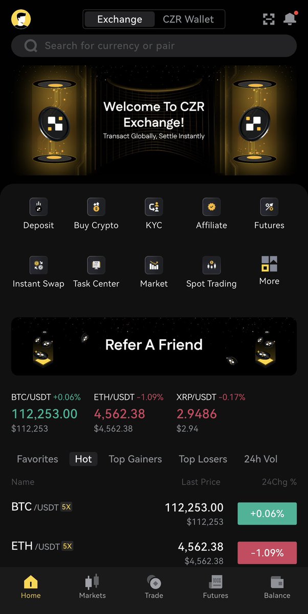 Charlie (@drrothkopf) on Twitter photo ๐ Excited to unveil the new <a href="/czrexchange/">CZR</a> iOS app home page!
Smoother navigation, faster access to markets, and a cleaner trading experience.
Transact globally. Settle instantly. ๐โก๏ธ
๐ฒ Available now โ welcome to the future of trading with CZR.
#Crypto #CZRExchange #FinTech ๐ Excited to unveil the new <a href="/czrexchange/">CZR</a> iOS app home page!
Smoother navigation, faster access to markets, and a cleaner trading experience.
Transact globally. Settle instantly. ๐โก๏ธ
๐ฒ Available now โ welcome to the future of trading with CZR.
#Crypto #CZRExchange #FinTech