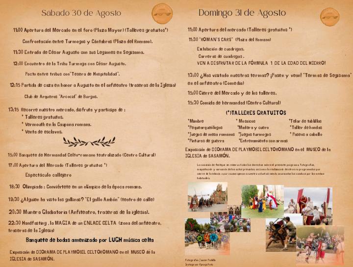 Los días 30 y 31 de agosto de 2025 llega la recreación celto-romana “Ludus por Augusto”, con un programa repleto de actividades
<a href="/HispaniaRomana/">Hispania Romana</a> <a href="/BurgosTur/">Burgos Origen y Destino</a> #recreaciónhistórica
portalhistoriareenactment.com/ludus-por-augu…