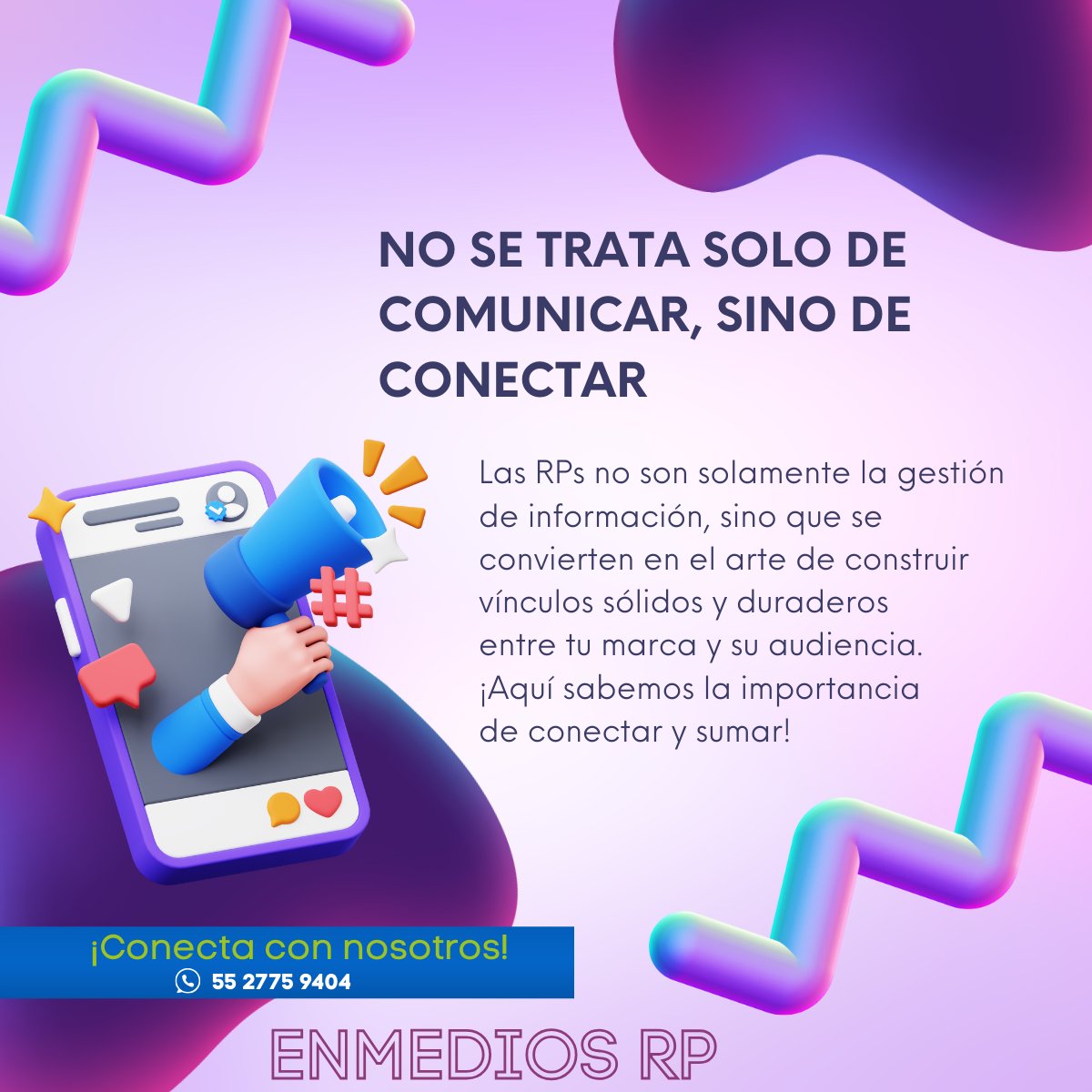 ✨En Enmedios RP buscamos no sólo comunicar, sino también conectar. Creemos que la clave está en vínculos auténticos y duraderos con tu audiencia.

Descubre cómo transformar mensajes en conexiones reales. Lee más en nuestro LinkedIn 👇
goo.su/MoNDdYv

#RP  #EnmediosRP