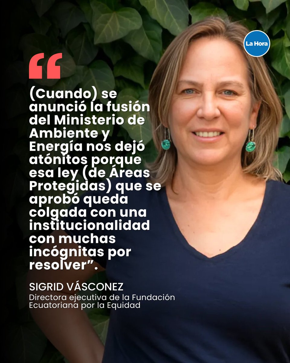 🗣️ Sigrid Vásconez, directora ejecutiva de la Fundación Ecuatoriana por la Equidad, comenta que, junto a otras organizaciones, hicieron llegar a Daniel Noboa, durante su campaña electoral, una propuesta sobre una nueva institucionalidad ambiental para Ecuador, pero no tuvieron