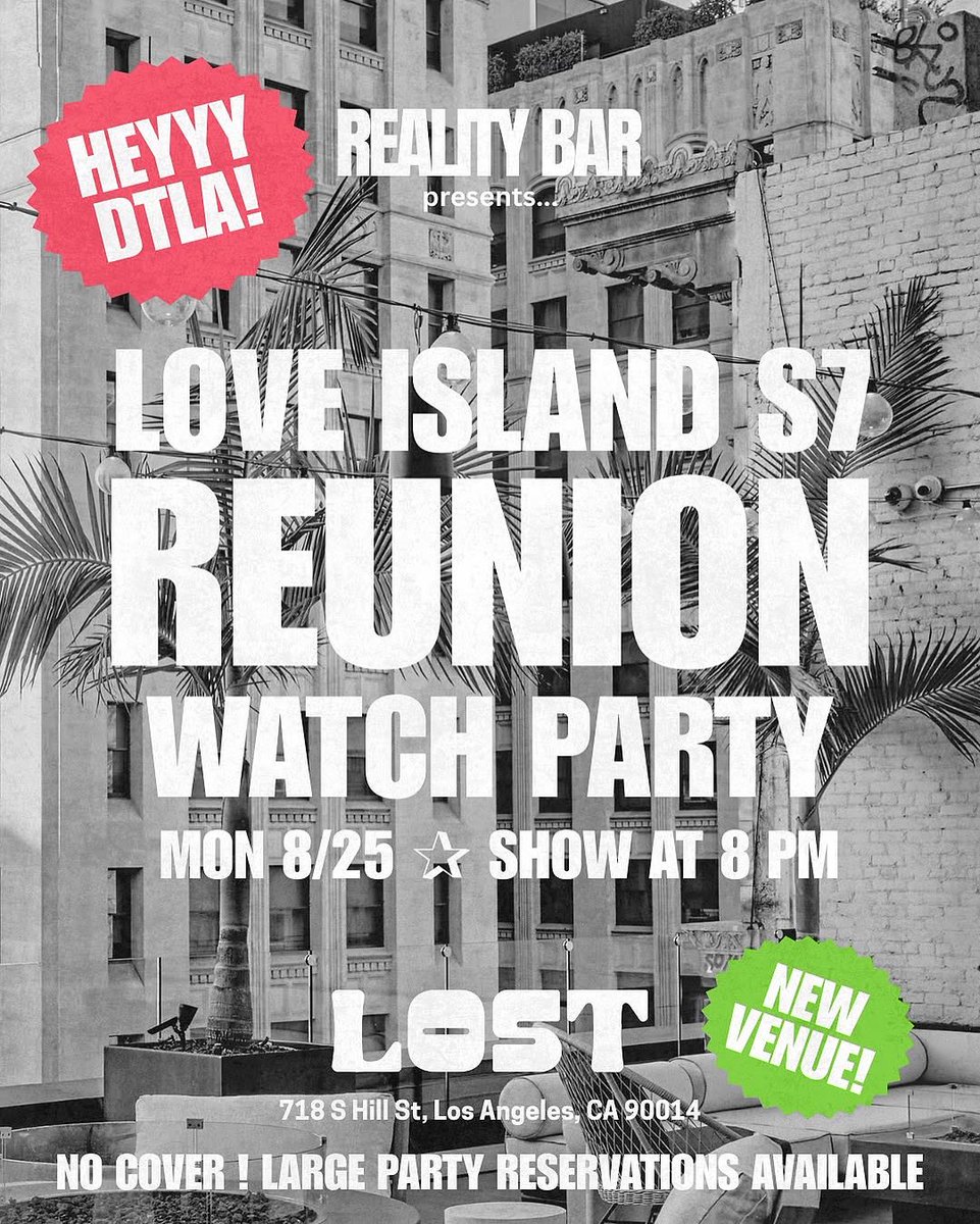 Can we pull you for a reunion? 🤭 Who's coming out to #LOSTDTLA tonight?