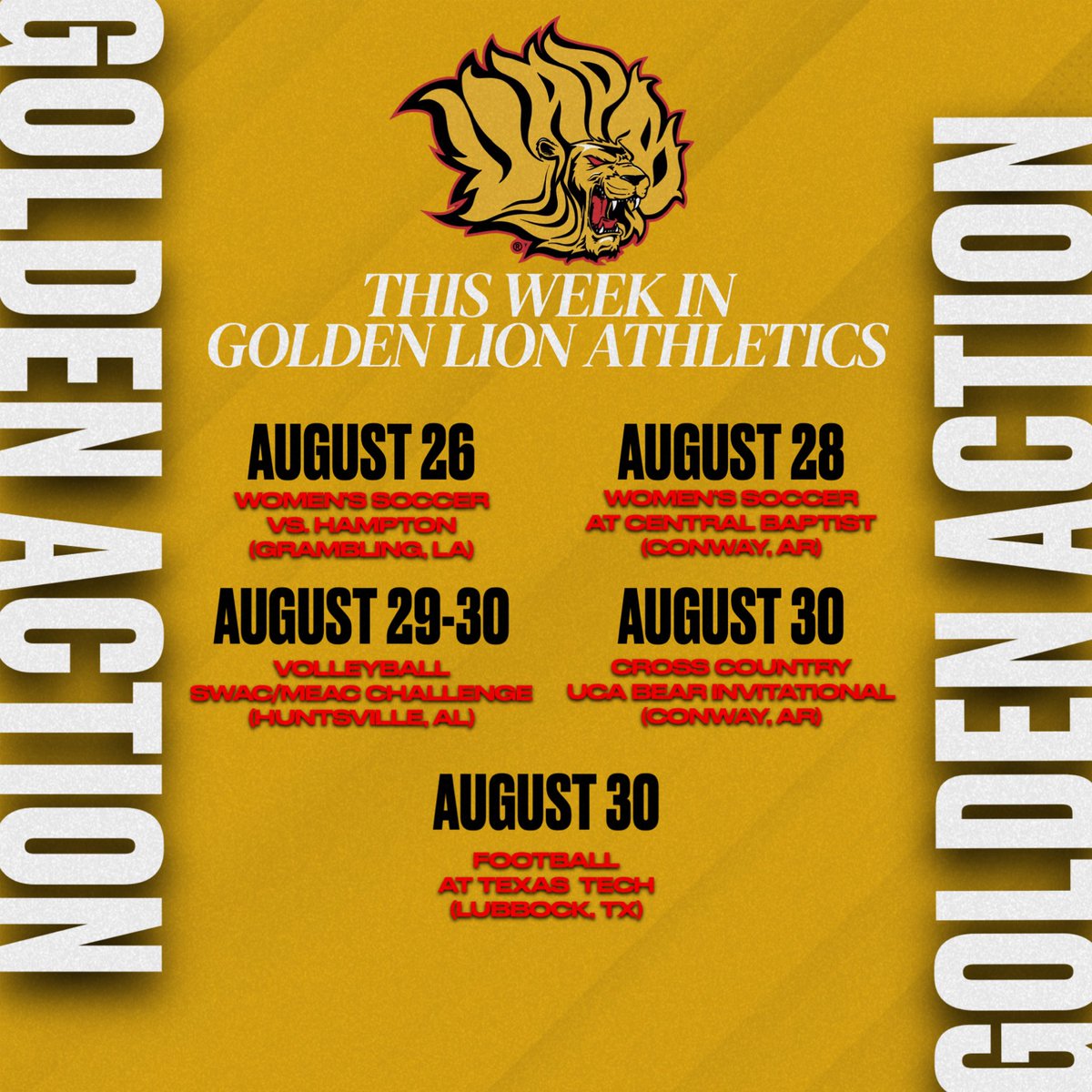 Your Golden Lions are all over the map this week🦁✨

Let’s roar loud and proud all week long! 💛💪