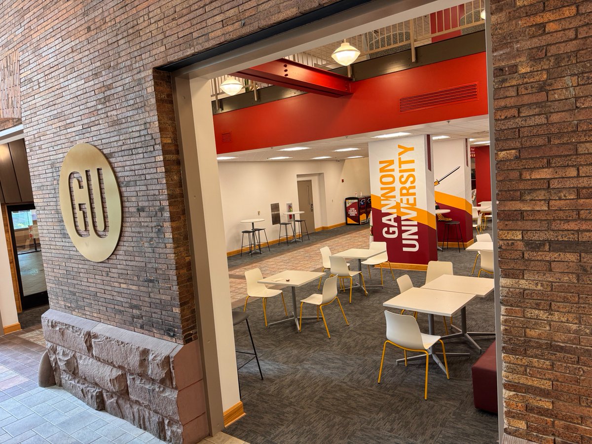 GannonU's tweet photo. Gannon's summer glow up is finally complete 🤩🌟✨

Take a look at which projects were completed over the summer and which are still ongoing: https://t.co/XSJDzmZkxi https://t.co/ZjL0oJiLfn