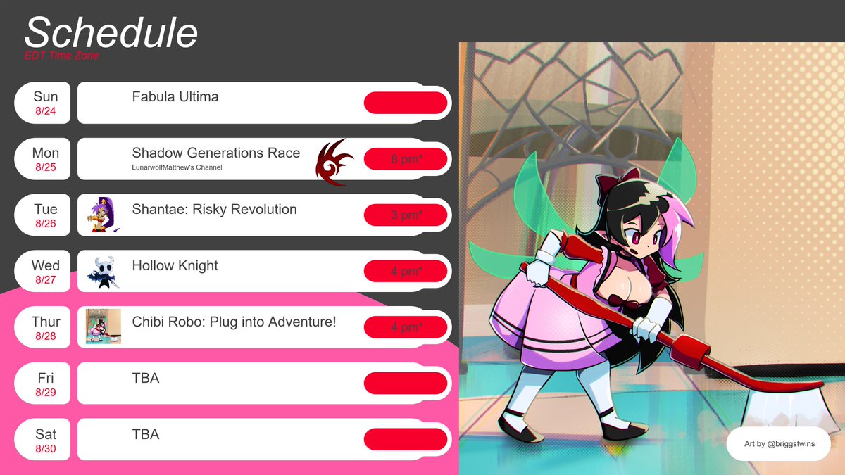 Your lovable size shifting fairy has returned my faelings~
I'll be on Matthew's channel tonight to race Shadow Gens! The rest of the week you'll have me on my own channel ;3
#EnVtuber #VTuberUprising