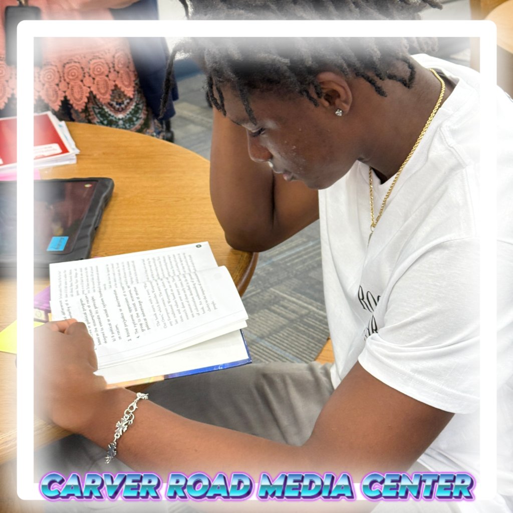 CarverRoadMS's tweet photo. Our first group of students visited the Media Center today for Orientation with Mrs. Brown and book check outs. Students couldn't wait to get back to class to start reading! Don't forget to log your minutes on Beanstack! #WatchUsLead #CAMSReads https://t.co/1e6S0EyRpl