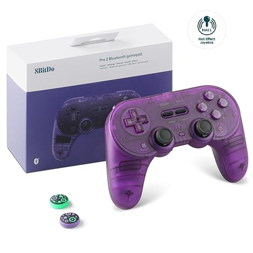 KingNecros's tweet photo. An item on my Throne wishlist just got fully funded: 8Bitdo Pro 2 Bluetooth Controller (Hall Effect Joystick Update) - for Switch PC Windows Android MacOS Steam Raspberry Pi (Transparent Purple) - Transparent Purple. Thank you! https://t.co/iapRblxUEQ #Wishlist #Throne https://t.co/7dfB4vipvs