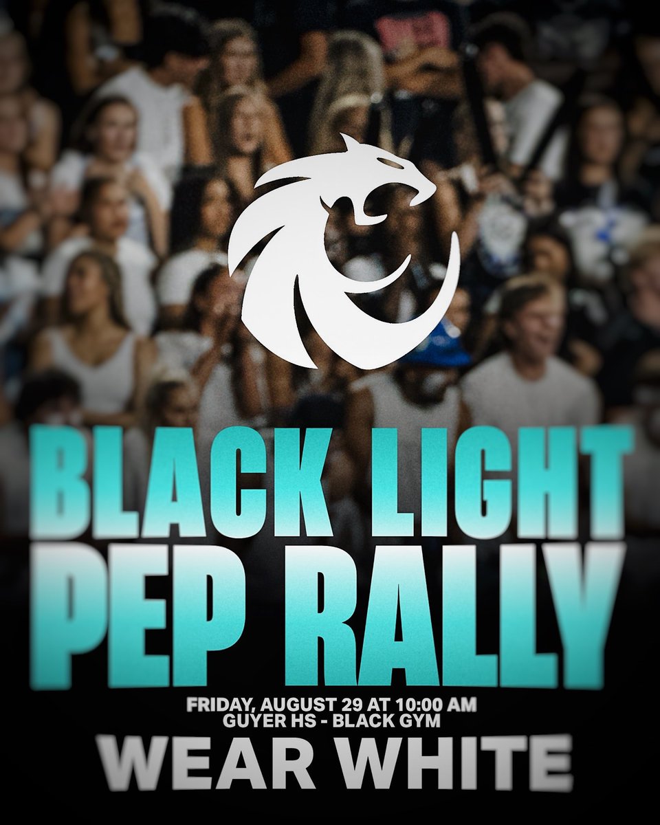 <a href="/DentonGuyer_FB/">Denton Guyer Football</a> game @ Aledo
📍@Tim Buchanan Stadium
⏱️7:30 pm, 
🎉Pep Rally at 10:00 am. 
📺Live video stream by <a href="/victoryplustv/">Victory+</a> #Southside <a href="/GHS_Wildcats/">Guyer HS Wildcats</a> <a href="/DentonISDSports/">Denton ISD Athletics</a> <a href="/dentonisd/">Denton ISD</a> Thank you to our <a href="/victoryplustv/">Victory+</a> ambassador <a href="/ZaneRowe0/">Zane Rowe</a> <a href="/ZephyrKreye/">Zephyr Kreye</a> <a href="/CorbinGlasco/">Corbin Glasco 🌟 🌟 🌟</a> <a href="/mike_gallegos16/">Mike Gallegos</a>