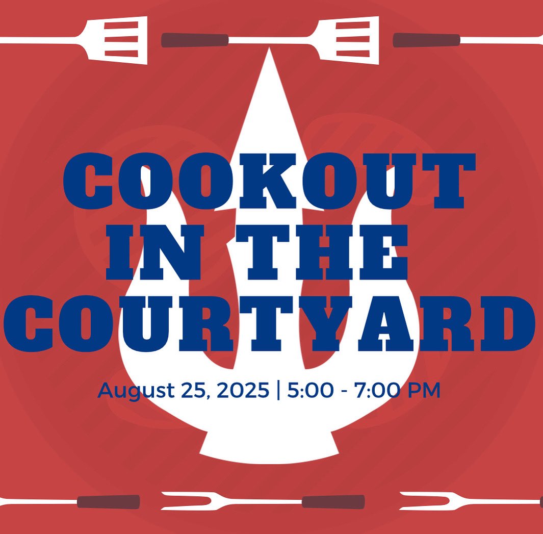 🍔🌭🔥 COOKOUT IN THE COURTYARD 🔥🌭🍔

Join us in the courtyard tonight from 5:00-7:00 for a cookout hosted by GWD!
