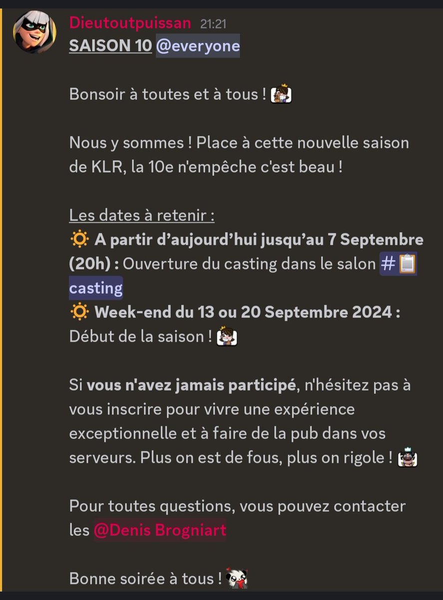 Bonjour à tous !

Si certains veulent tenter l'aventure, ça se passe sur Discord ! À très vite 😉

discord.gg/k9mZQW3ad2