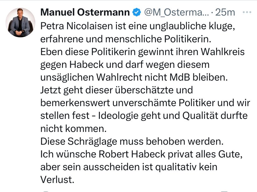 Christiane Ohnacker ✊🔥 (@christi61278506) on Twitter photo Also ich finde ja genauso wie #Klöckner müsste auch <a href="/M_Ostermann/">Manuel Ostermann</a> zurück treten, das ausscheiden der beiden wäre kein qualitativer Verlust. Also ich finde ja genauso wie #Klöckner müsste auch <a href="/M_Ostermann/">Manuel Ostermann</a> zurück treten, das ausscheiden der beiden wäre kein qualitativer Verlust.