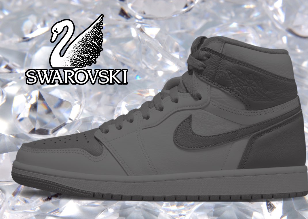 The @Swarovski x Air Jordan 1 Retro High OG “Vast Grey” debuts in Spring 2026 💎

📝 HF6248-002
🎨 Vast Grey/Vast Grey
💵 $1,005
📷 *speculative mock-up