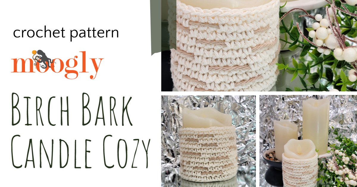 Candlelight feels even cozier when it’s wrapped in #crochet! 🥰 Try the (newly) free Birch Bark Candle Cozy pattern on Moogly today! 🔥
mooglyblog.com/birch-bark-can…