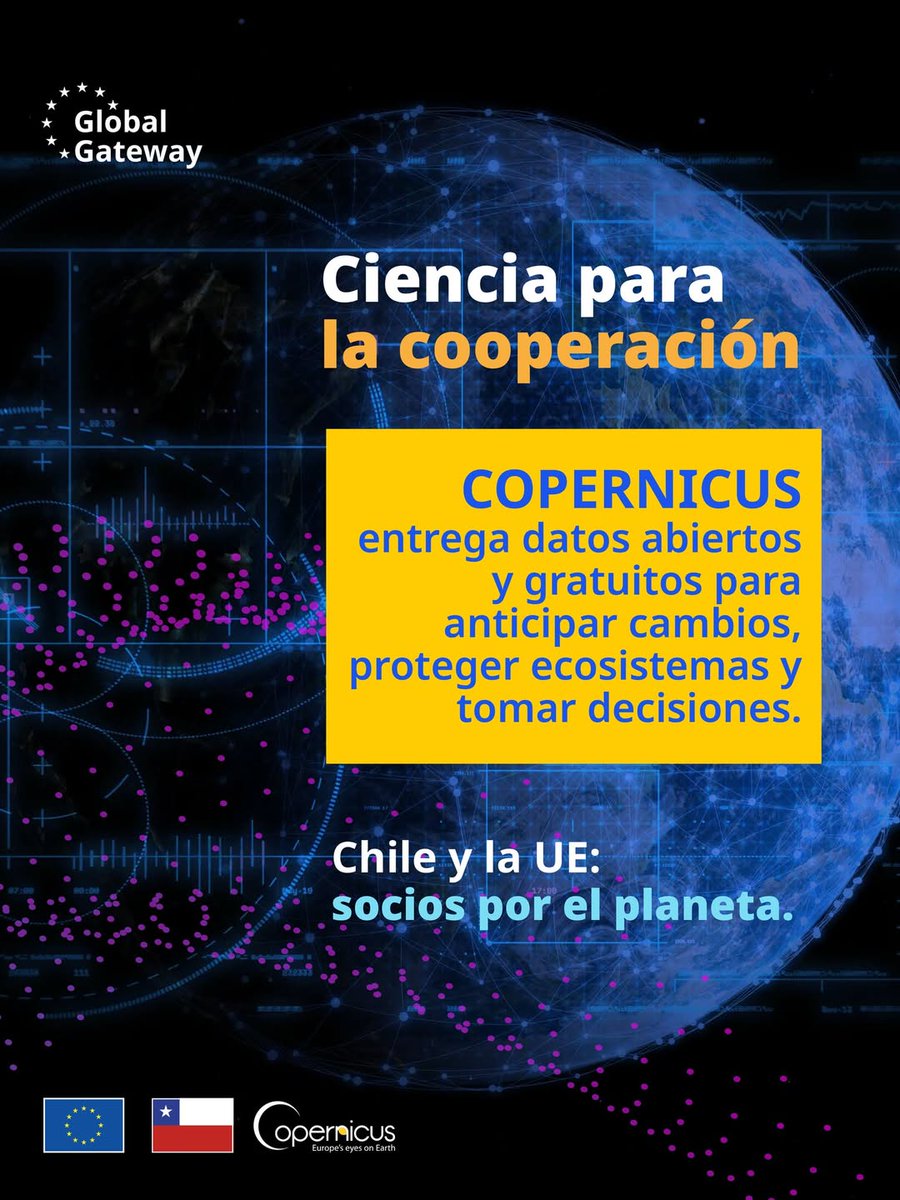 UE en Chile 🇪🇺 (@ueenchile) on Twitter photo Gracias a la Alianza Digital UE-LAC, Chile alberga el Centro Regional <a href="/CopernicusLACCL/">CopernicusLAC Chile</a> junto a la <a href="/uchile/">Universidad de Chile</a>, que distribuye información estratégica para Latinoamérica y el Caribe, conectando ciencia, tecnología y cooperación en beneficio de millones.
👉🏻copernicuslac-chile.eu Gracias a la Alianza Digital UE-LAC, Chile alberga el Centro Regional <a href="/CopernicusLACCL/">CopernicusLAC Chile</a> junto a la <a href="/uchile/">Universidad de Chile</a>, que distribuye información estratégica para Latinoamérica y el Caribe, conectando ciencia, tecnología y cooperación en beneficio de millones.
👉🏻copernicuslac-chile.eu