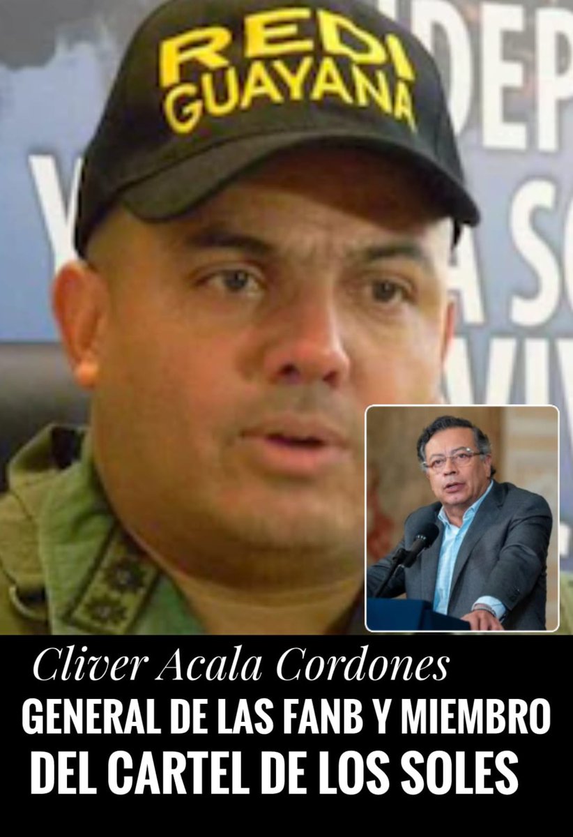 Libertario (@carlosluisd1) on Twitter photo Señor <a href="/petrogustavo/">Gustavo Petro</a> el Cartel de los soles SI existe.
Tanto así, que este Gral de las FANB #CliverAlcala ya se entregó en 2020 y en 2024 fue condenado a 21 años de prisión por su participacion en dicho Cartel.
ASI QUE POR SUERTE, LA LIBERTAD DE VZUELA SERA A PESAR DE UD, HDLGP Señor <a href="/petrogustavo/">Gustavo Petro</a> el Cartel de los soles SI existe.
Tanto así, que este Gral de las FANB #CliverAlcala ya se entregó en 2020 y en 2024 fue condenado a 21 años de prisión por su participacion en dicho Cartel.
ASI QUE POR SUERTE, LA LIBERTAD DE VZUELA SERA A PESAR DE UD, HDLGP