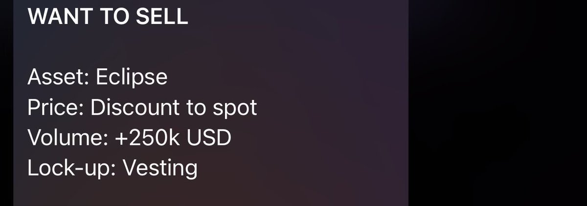 Eclipse insiders exiting otc kek💀