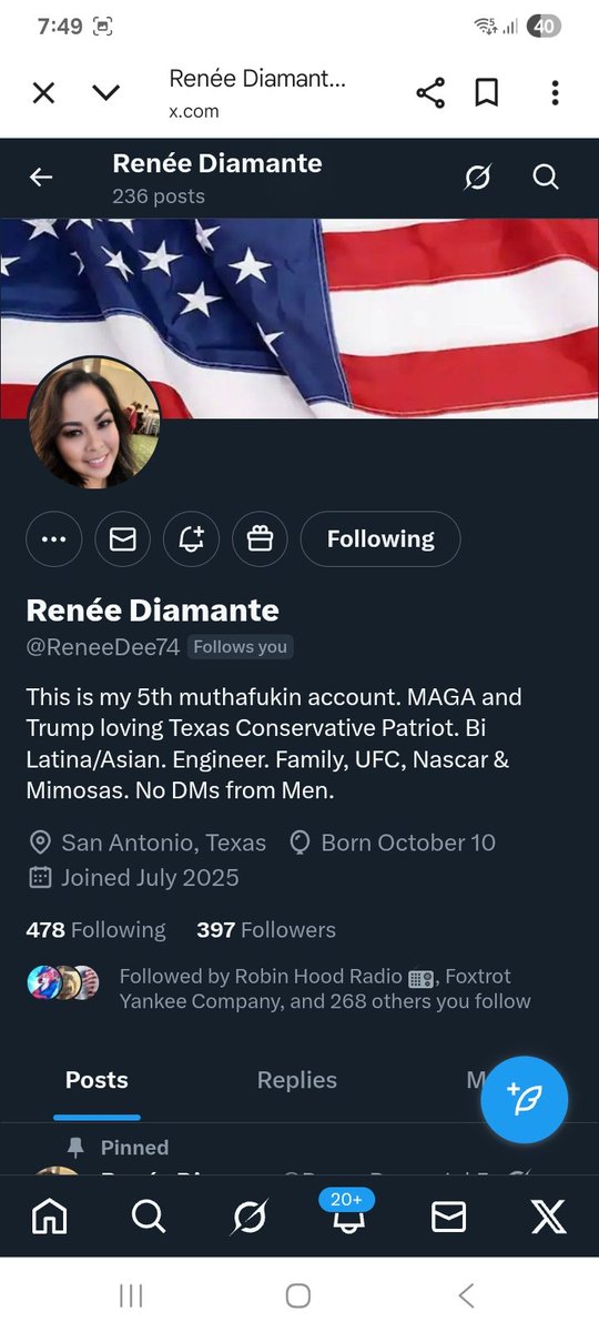 KJW (@hawkesbay69) on Twitter photo Can we get these two patriots some new friends
<a href="/ReneeDee74/">Renรฉe Diamante</a>
<a href="/SebastianW23071/">Sebastian Wells</a>
F&R ๐ช๐ซถ๐๐ฅ๐ฏ๐บ๐ธ Can we get these two patriots some new friends
<a href="/ReneeDee74/">Renรฉe Diamante</a>
<a href="/SebastianW23071/">Sebastian Wells</a>
F&R ๐ช๐ซถ๐๐ฅ๐ฏ๐บ๐ธ