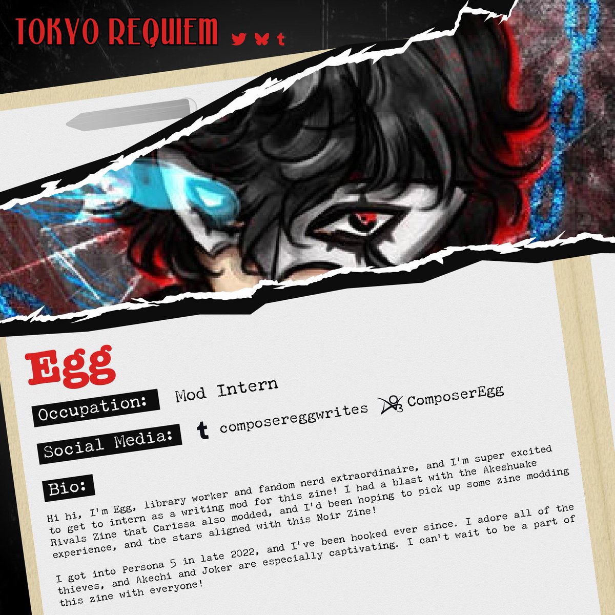 shuakenoir's tweet photo. 🖤 Moderator Spotlight! 🤍 

Next is @composeregg.bsky.social, our Writing mod intern! They've got a normal amount of love for ShuAke, as we all do. 😉 

#modspotlight #persona5 #p5 https://t.co/1wy99Q3URQ