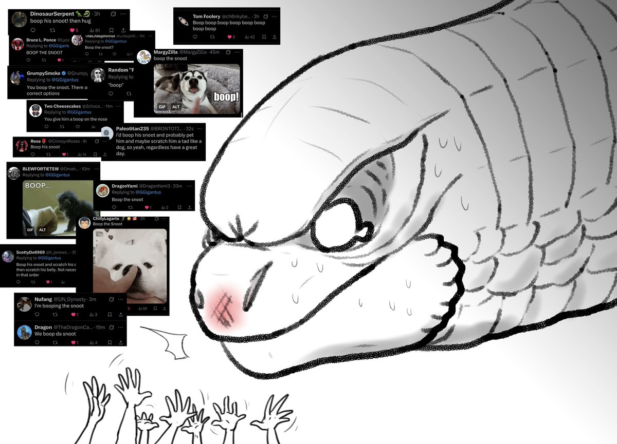 Y'all are gonna hurt that boy 😭 He can only take so many boops #godzilla #godzillafanart #godzillajr #GodzillaXKongSupernova