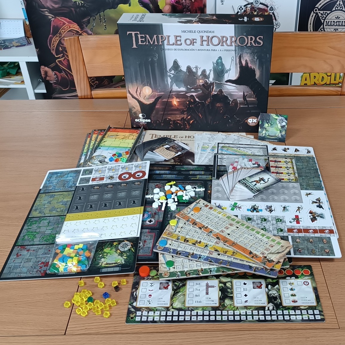 Temple of Horrors en castellano
💡 Un juego de exploración de mazmorras
⚔ Con un toque eurogame
💡 En el que lanzas cubos para impactar
⚔ Tus personajes progresan entre aventuras
💡 Varios modos de juego
Lo tienes aquí  👇
dracoideas.com/shop/es/111-te…
#Juegosdemesa
#DungeonCrawlers