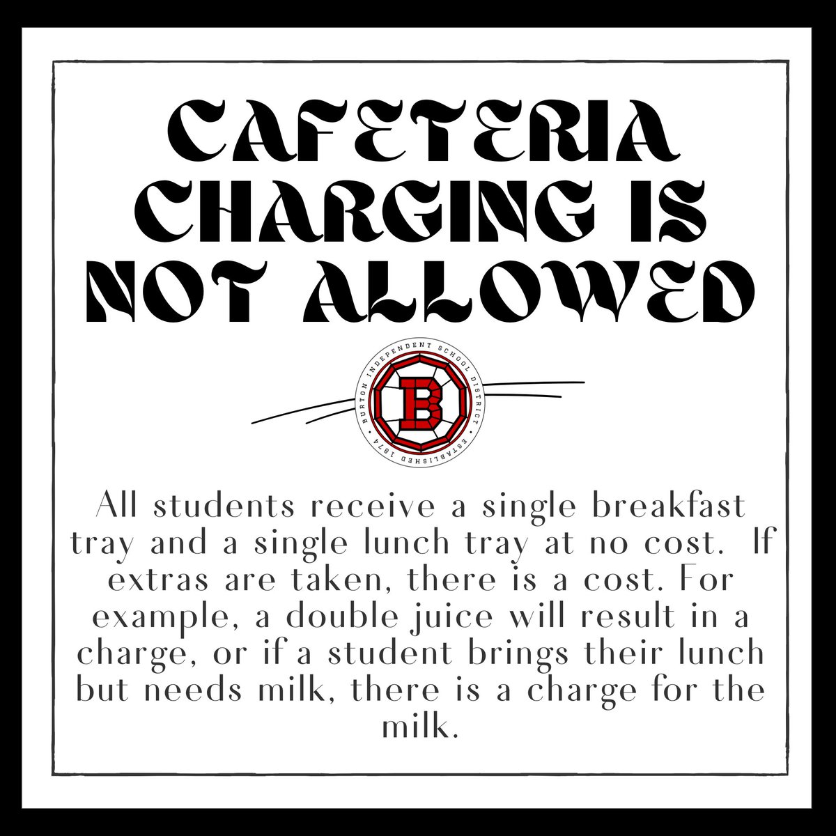Charges are not allowed in the Cafeteria psqr.io/F3AF-5hq77 via <a href="/ParentSquare/">ParentSquare</a>