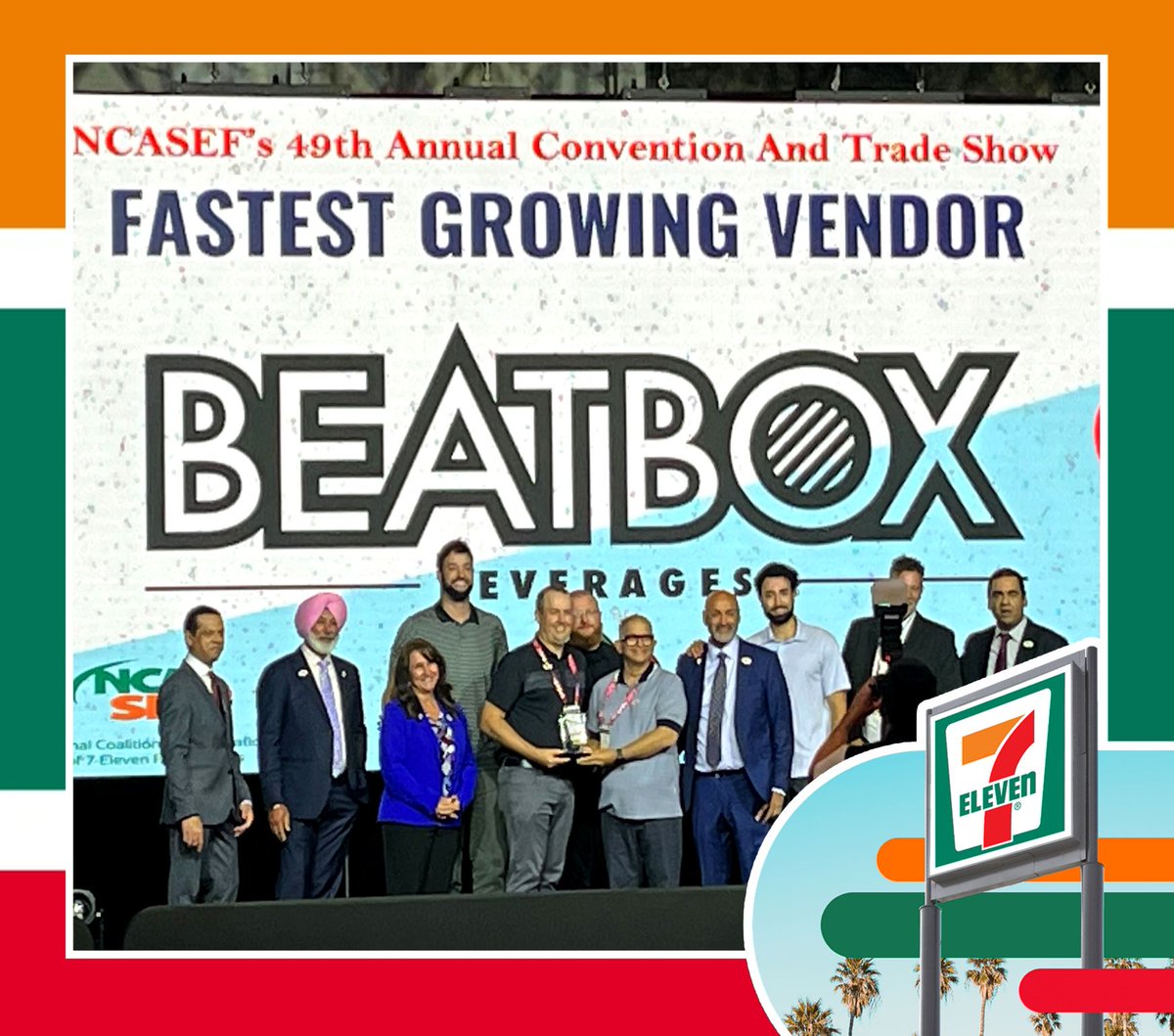 PAFoodMerchants's tweet photo. π¨ Big win for #PFMA member @BeatboxBevs!
Named Fastest Growing Vendor across ALL categories at the 7-Eleven NCASEF Trade Show π₯π
Outpacing snacks, drinks, even household namesβBeatBox is breaking records.
#FoodAndBeverage #711TradeShow #BeatBoxBevs https://t.co/CXVmAqQTQP