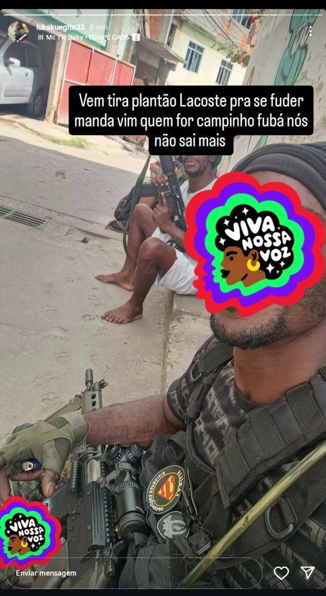 🚨📣Registro de traficantes do comando vermelho, reforçando o morro do fubá e campinho!