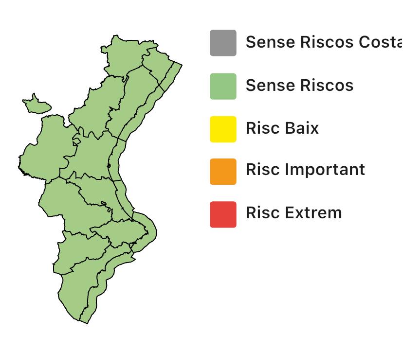 ⚠️El Centro de Coordinación de Emergencias emite un boletín de fenómenos meteorológicos para informar del ❌FIN❌de todas las alertas vigentes por lluvias y tormentas en la Comunitat Valenciana.