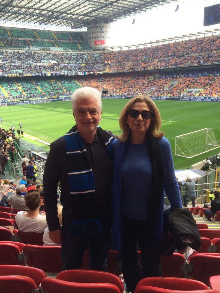 billykayscot's tweet photo. Watching @Inter v Torino on TV and trying to see our son @EuanKay18 and daughter in law @olga_woc in the crowd. We were there on several occasions when Euan worked for Inter, and what an iconic stadium the San Siro is. https://t.co/KgN8WsHZ1V