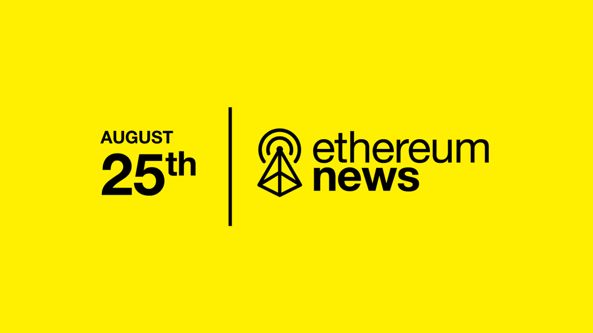Ethereum News Today - August 25, 2025 📰 -BitMine buys 190k ETH 💰  -Productive treasury report 📄 -Ethereum tops Kaiko ranks 📊 -Giveth Causes  QF round 🌱 Read more 🧵👇