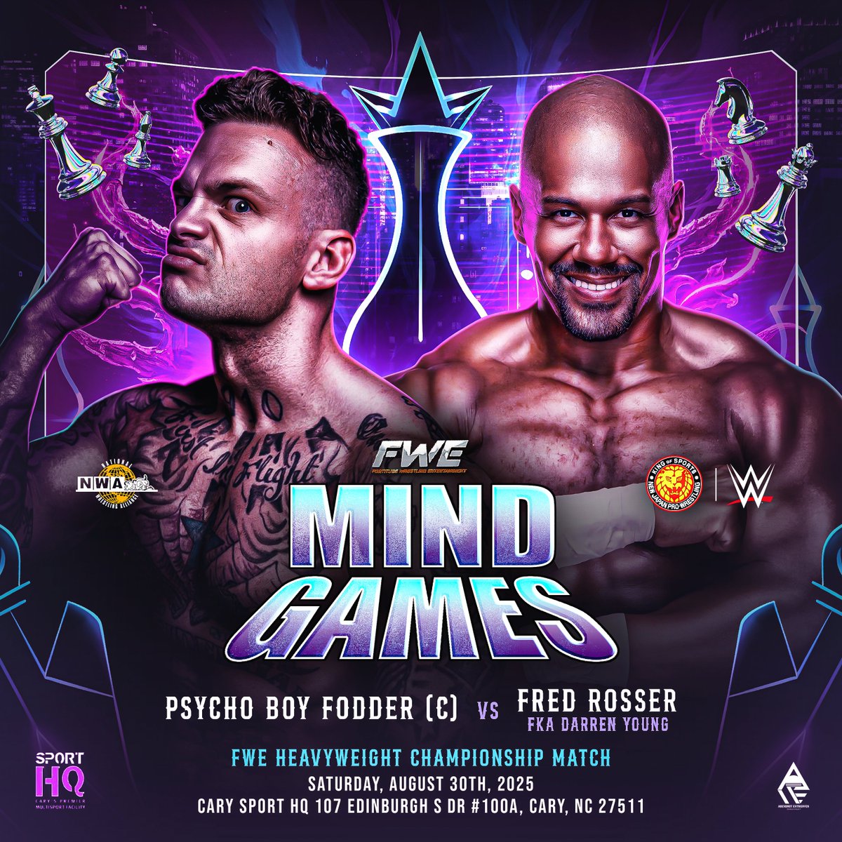 The FWE Heavyweight Title Is On The Line When The Psycho Boy Fodder Faces Off Against Fred Rosser (<a href="/realfredrosser/">nodaysoff FRED ROSSER III</a>) At FWE Mind Games Live From Sports HQ In Cary, North Carolina.

Fred Rosser May Be A Seasoned Veteran But Nothing Will Stop The Psycho Boy From Coming Out On Top.