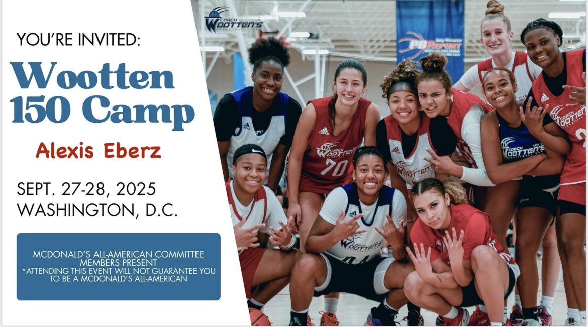 Alexis eberz (@alexiseberz) on Twitter photo Thank you so so much for the invite!! #wootten150 <a href="/Wootten_Camp/">Coach Wootten's Basketball Camp</a> <a href="/CometsBallers/">Comets Basketball</a> Thank you so so much for the invite!! #wootten150 <a href="/Wootten_Camp/">Coach Wootten's Basketball Camp</a> <a href="/CometsBallers/">Comets Basketball</a>