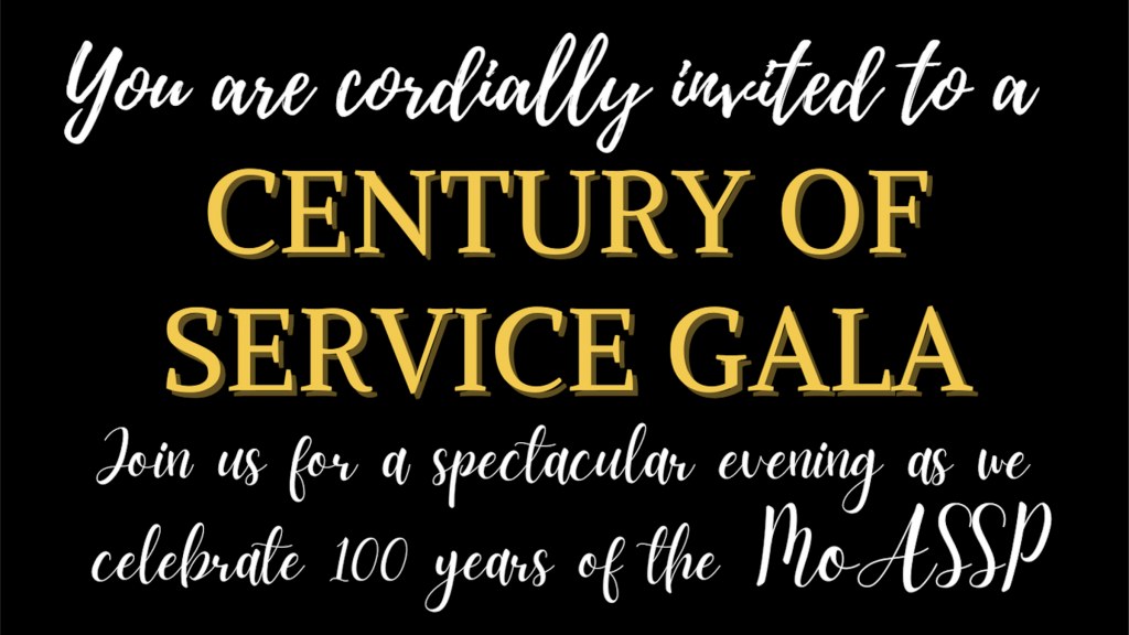 <a href="/MOASSP/">MoASSP</a> 's 100th Anniversary Gala September 29th 6:00pm-10:00pm "Celebrating a Century of Service" RSVP Deadline: September 20th, 2025
Click now to register!
moassp.com/events/#!event…