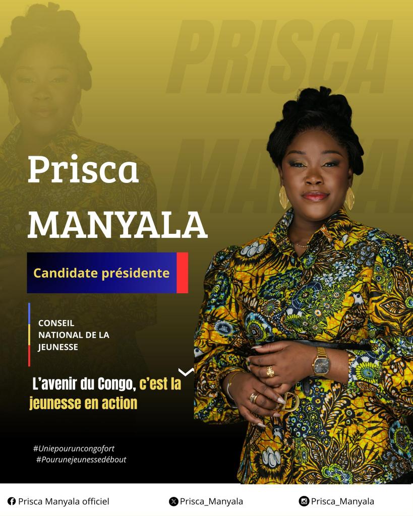 JodiUcima1's tweet photo. #Aptitudes #Competences #Excellence
Prisca MANYALA, actrice d'une Jeunesse Congolaise debout et active pour une RDC plus forte!
@prisca_manyala @Presidence_RDC @SuminwaJudith @GraceKutino