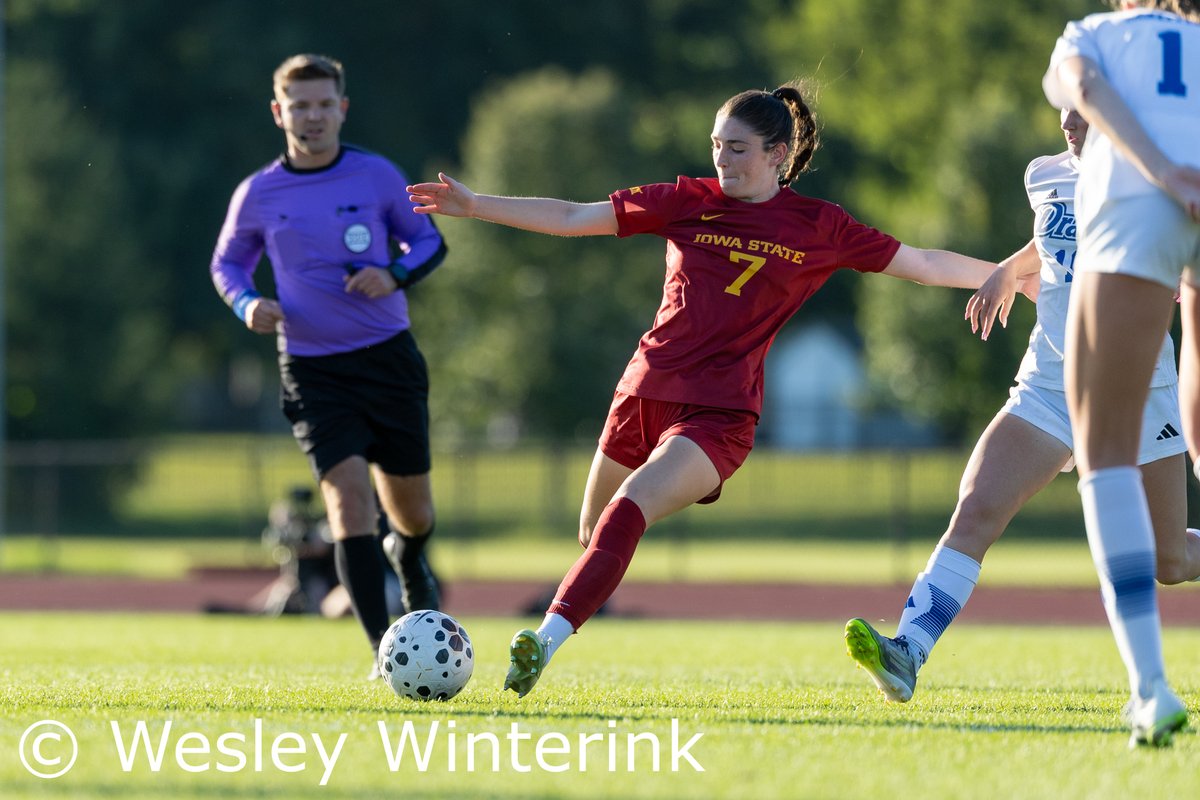Action from Iowa State's soccer match with Drake on 8/24/2025.