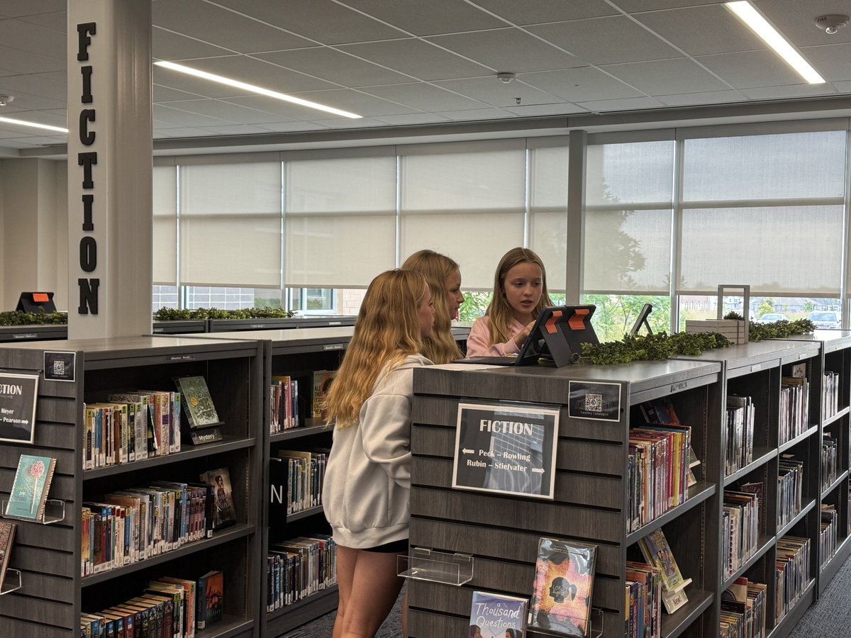 It’s wonderful to have students back in the library! Seventh graders completed a breakout room activity today after spending 10 solid minutes of reading time. 2025-26 School Year Goal: build up reading stamina!