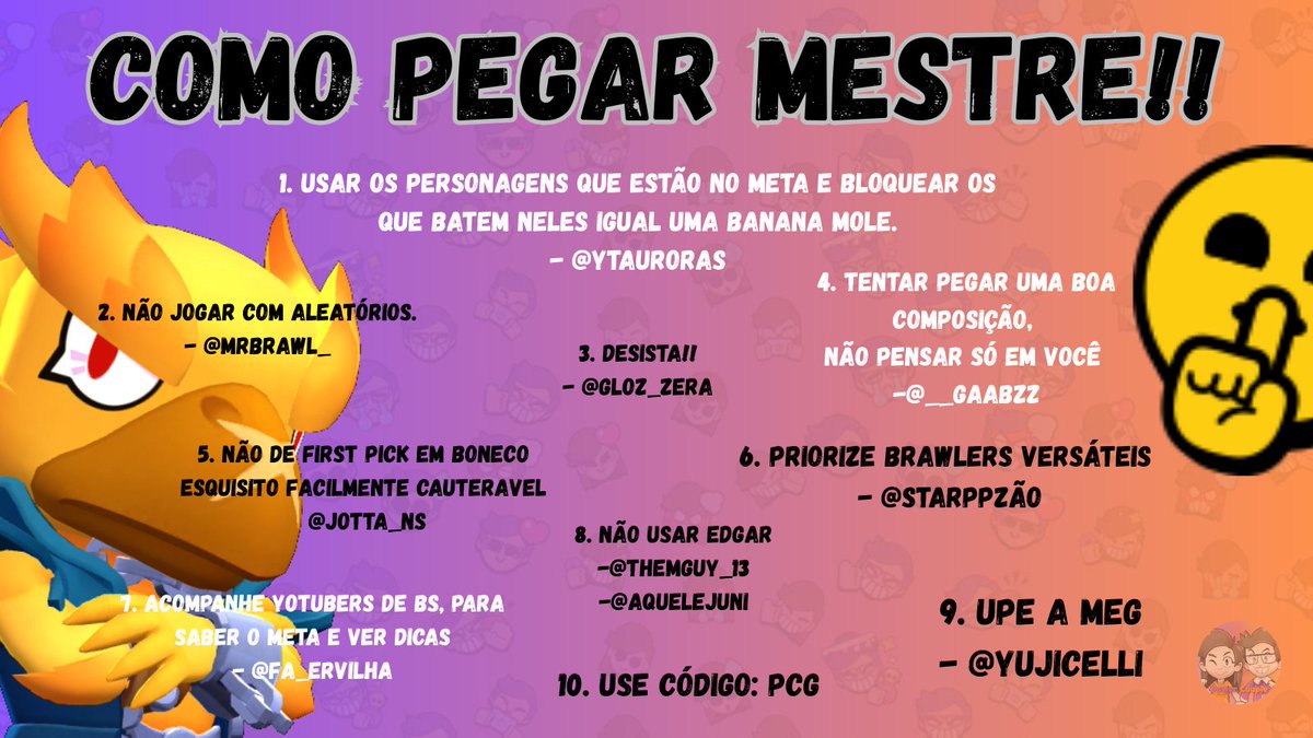 powercouple_yt's tweet image. E aí?? Já tentou pegar Mestre e os aleatórios não deixaram?? Aqui estão 10 dicas pra você tentar de novo!!
#BrawlStars