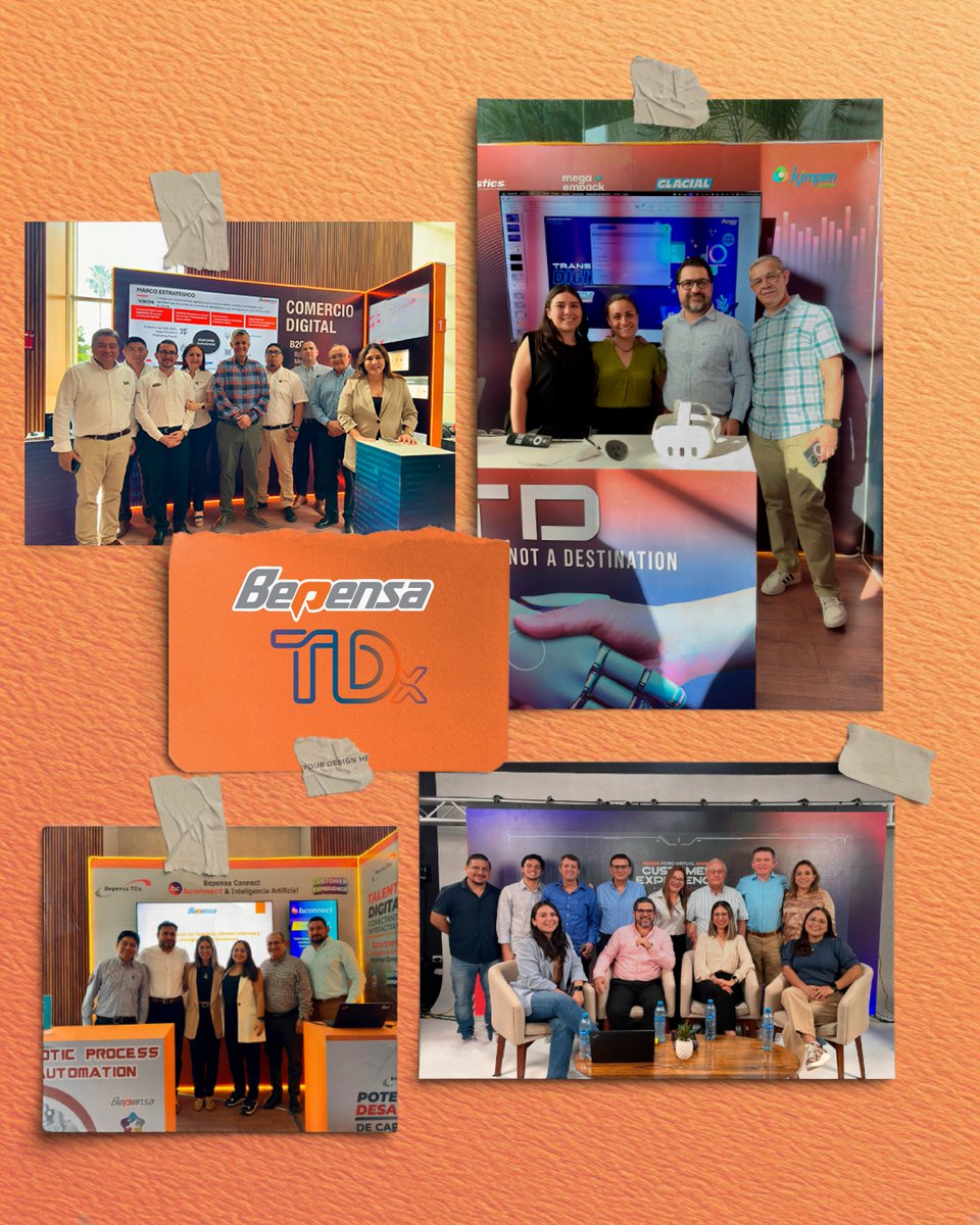 TDX impulsa la transformación digital, optimizando procesos y conectando soluciones tecnológicas. Participamos en eventos clave para aprender, compartir y fortalecer alianzas, asegurando que la innovación mantenga a Bepensa como referente en un futuro ágil y competitivo. #Bepensa
