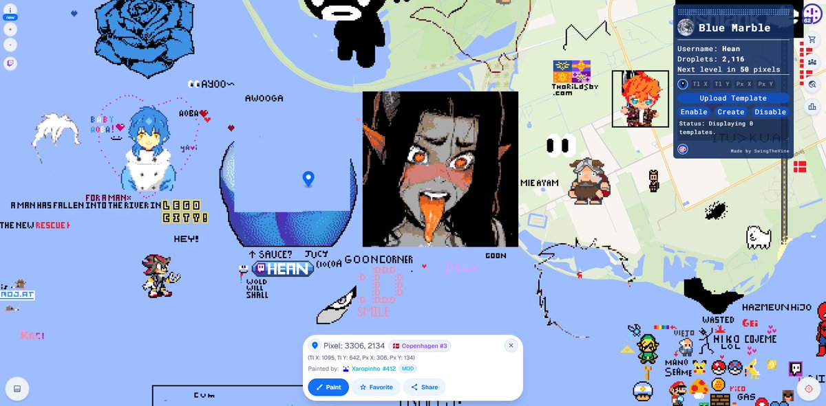 Hean (@heanonline) on Twitter photo Damn, wild with a lot of the things I've seen around on wplace. Fair enough though, my butt was once again too strong.
Also, I see you <a href="/dont_jinxit/">🌵dont_jinxit🌵🔜EF</a> :^) Damn, wild with a lot of the things I've seen around on wplace. Fair enough though, my butt was once again too strong.
Also, I see you <a href="/dont_jinxit/">🌵dont_jinxit🌵🔜EF</a> :^)