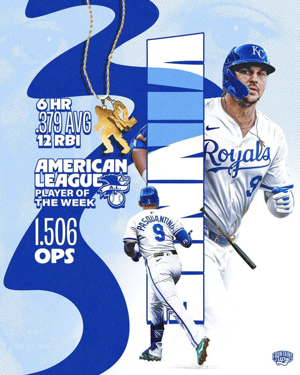 The VP of Run Production.

Vinnie Pasquantino has been named the American League Player of the Week!