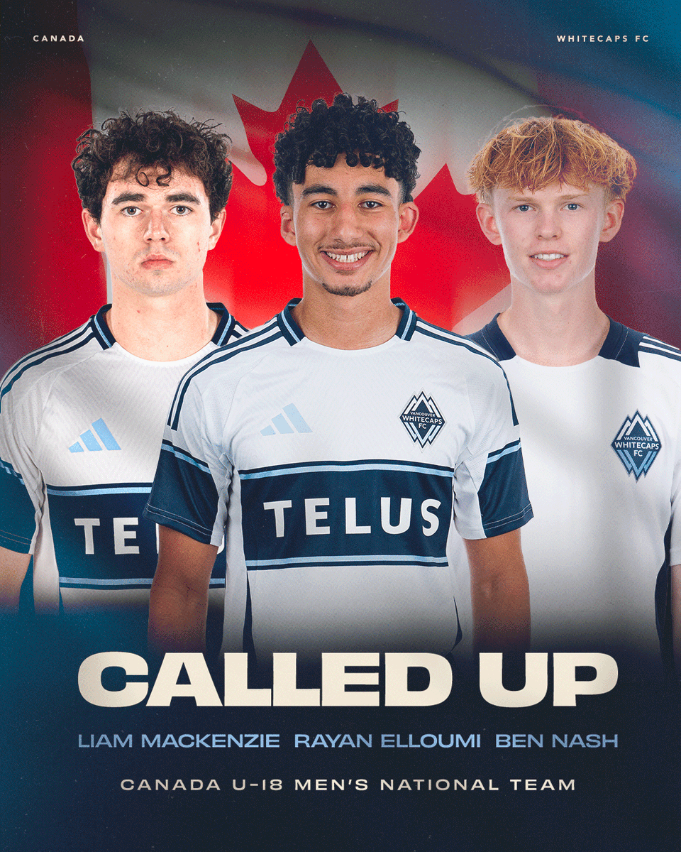 WhitecapsFC's tweet photo. Young ‘Caps are Finland bound with #CANM18! 🇨🇦
Five products of our Whitecaps FC @BMO Academy have been called into @CANMNT_Official’s U-18 camp! Big congrats to Ben Nash, Liam Mackenzie, Rayan Elloumi, and former academy products in Luka Banovic and Valter Sedin. 👏
#VWFC | 📰: https://t.co/gNnexRLWZT