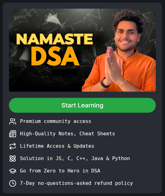 jxngrx's tweet image. Just dropped ๐ธ on Namaste DSA by @akshaymarch7 @namastedev_ .
Finally gonna learn how to reverse a linked list instead of reversing our life choices ๐คก๐
Now me & my brothers @kaushik__aj  @amit_dev_  are ready to pay for pain and call it "studies" #NamasteDSA #CodingGrind