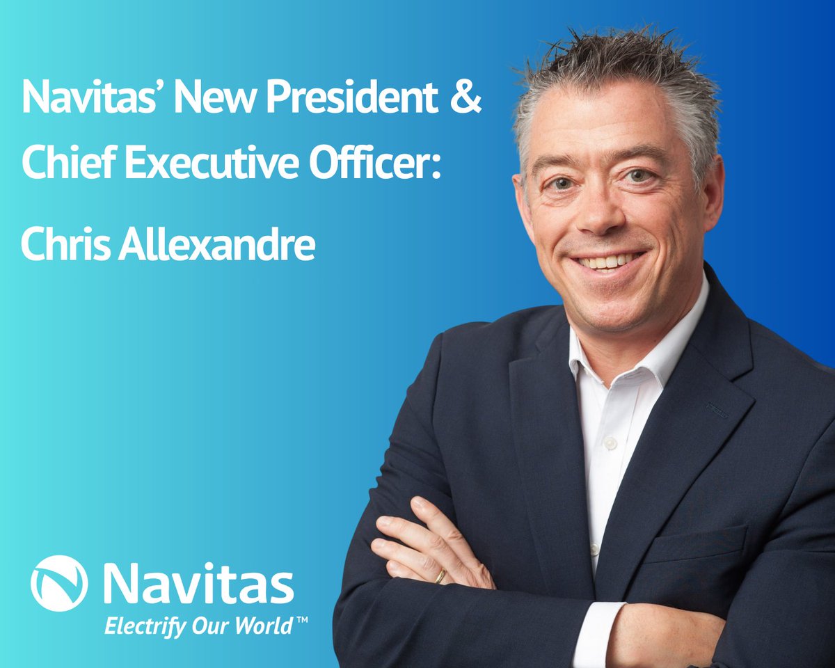 Navitas proudly presents Chris Allexandre as the new President and Chief Executive Officer! Read more: loom.ly/CrQkP18

$NVTS #Navitas #GaNFast #GeneSiC #Semiconductor #Innovation #Technology #InvestorRelations